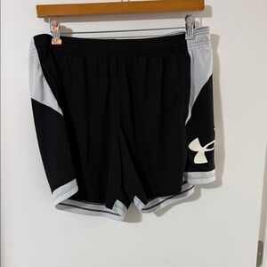 Under Armour Women's Black and Gray Athletic Shorts